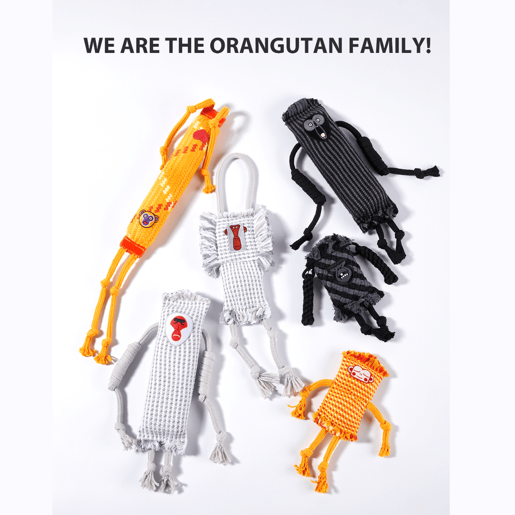 Orangutan Family Member - Monkey Squeaky Chewer Toy For Dog