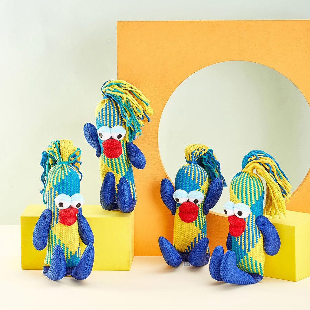 Red Sausage Shaped Lip Squeaky Toy For Dogs