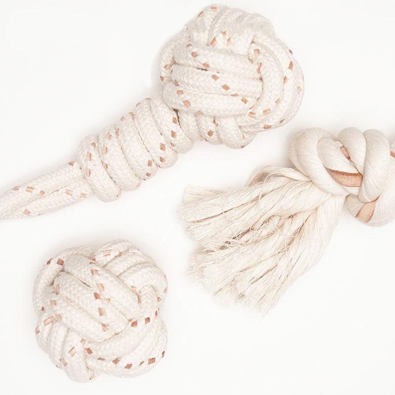 Leather Knot Rope Toy For Dogs